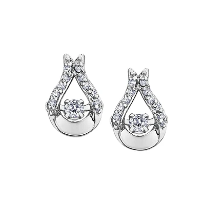 10K WHITE GOLD EARRINGS