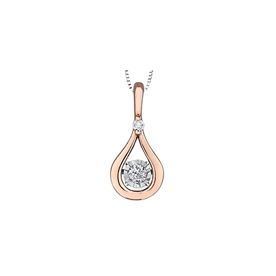 WOMEN'S ROSE WHITE GOLD PENDANT