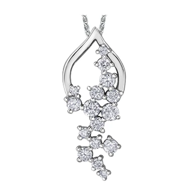 WHITE GOLD PENDANT FOR WOMEN