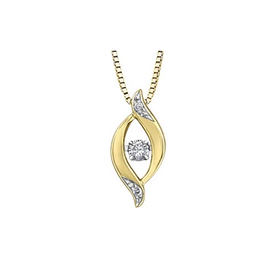 PENDENTIF OR JAUNE ET BLANC 10K