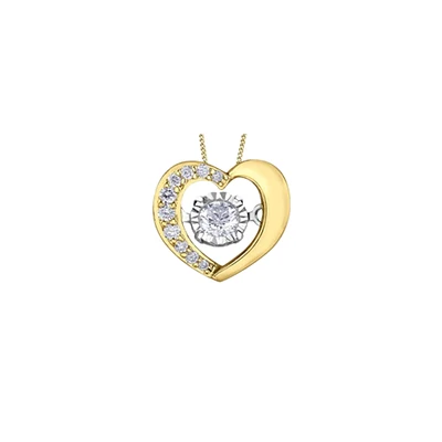 PENDENTIF EN OR DEUX TONS 10K