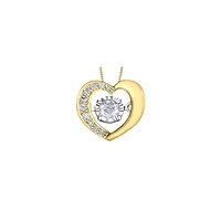 PENDENTIF EN OR DEUX TONS 10K