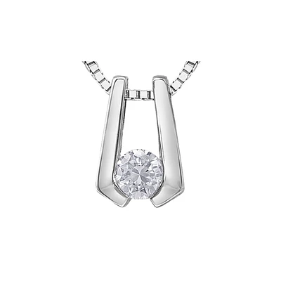 10K WHITE GOLD PENDANT