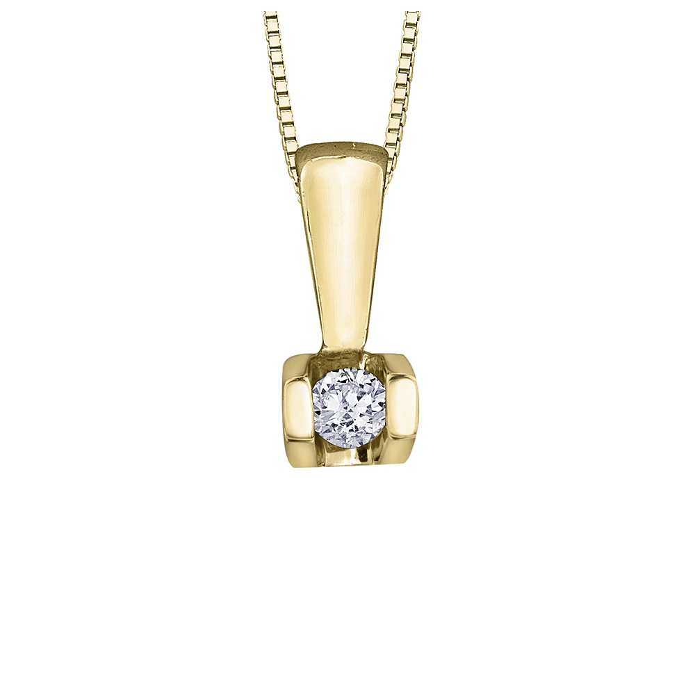 PENDENTIF EN OR 10K AVEC DIAMANT