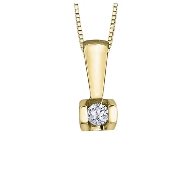 PENDENTIF EN OR 10K AVEC DIAMANT