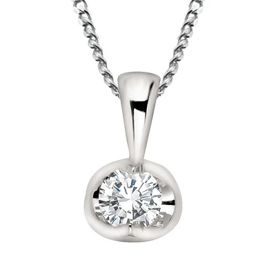 WHITE GOLD PENDANT FOR WOMEN