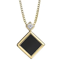 10K GOLD PENDANT WITH ONYX