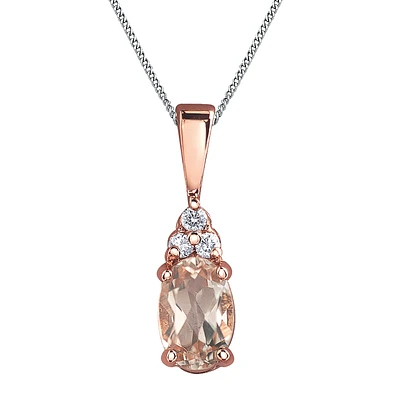 10K GOLD PENDANT WITH MORGANITE