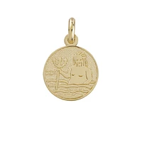 10K GOLD PENDANT - AQUARIUS