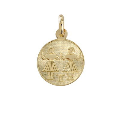 10K GOLD PENDANT - GEMINI