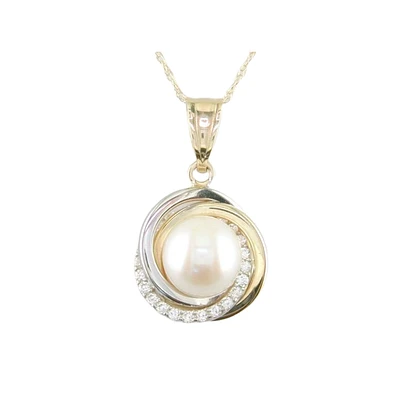 PENDENTIF EN OR 10K- RHODIUM
