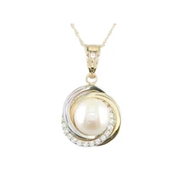 PENDENTIF EN OR 10K- RHODIUM