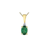 10K GOLD PENDANT WITH EMERALD