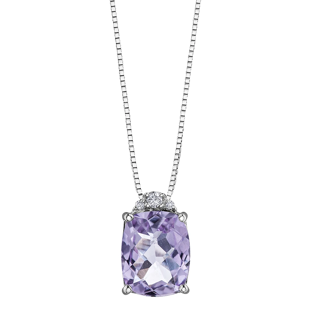 10K GOLD PENDANT WITH AMETHYST