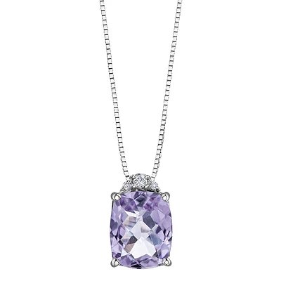 10K GOLD PENDANT WITH AMETHYST