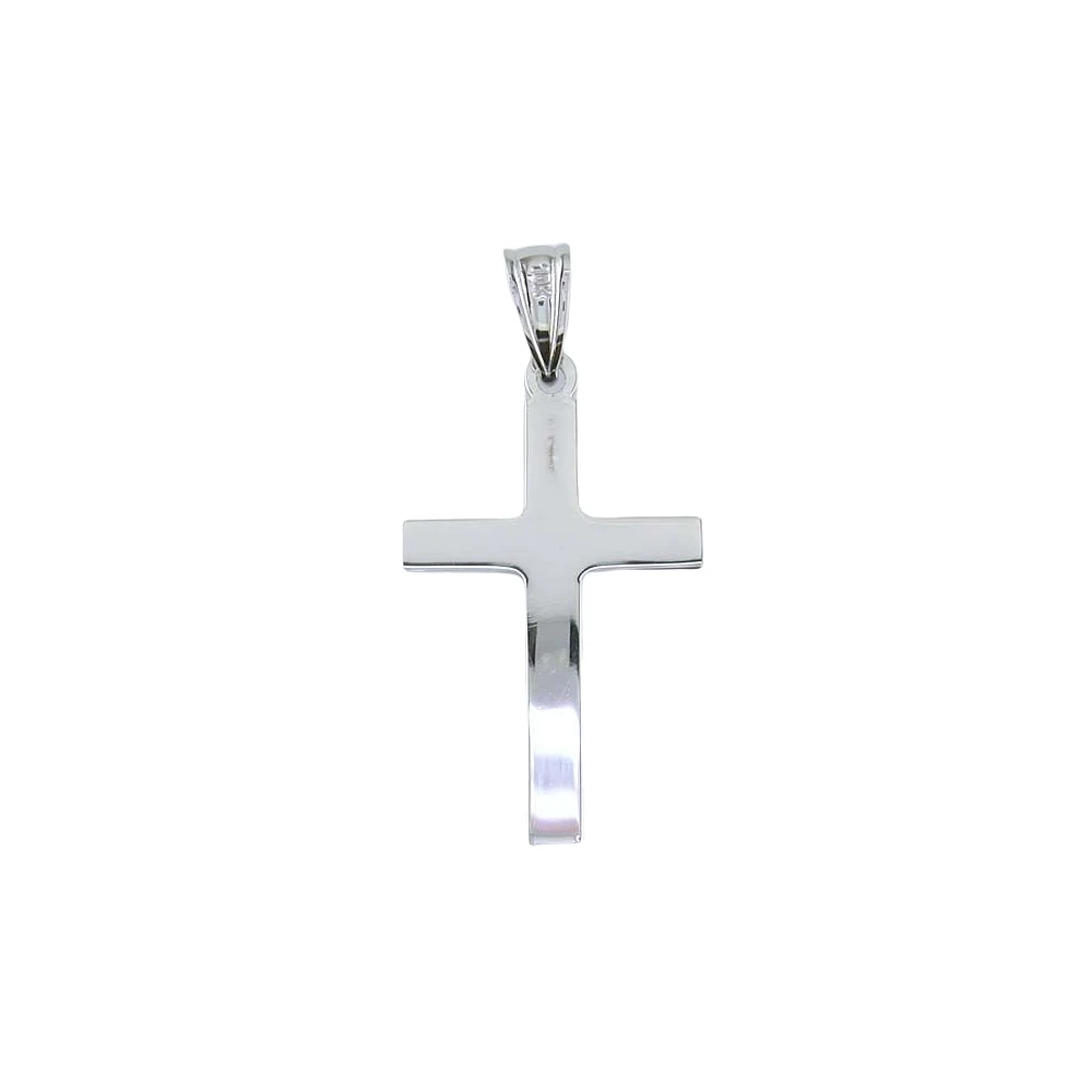 10K WHITE GOLD CROSS