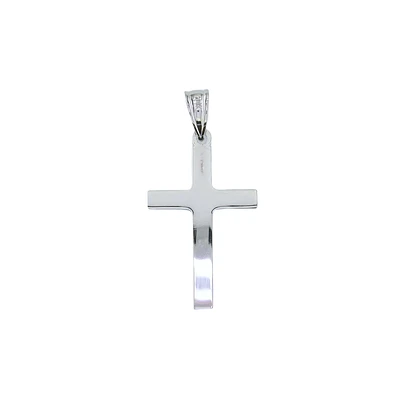 10K WHITE GOLD CROSS