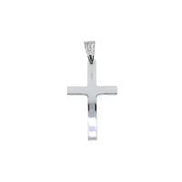 10K WHITE GOLD CROSS