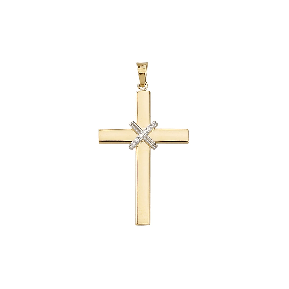 10K 2 TONE GOLD PENDANT