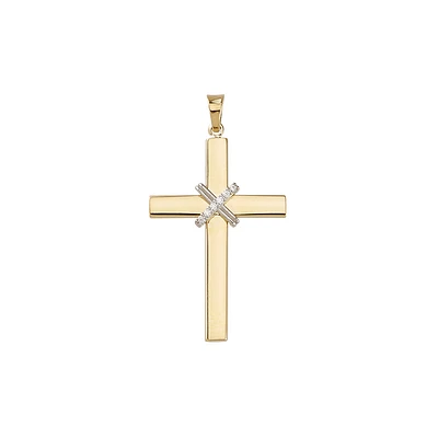 10K 2 TONE GOLD PENDANT
