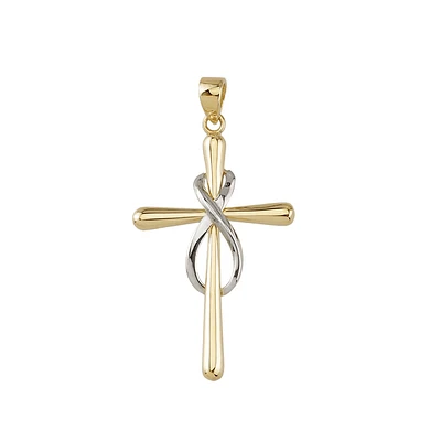10K 2 TONE GOLD PENDANT