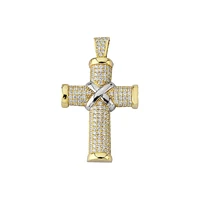 CROIX EN OR JAUNE 10K - RHODIUM