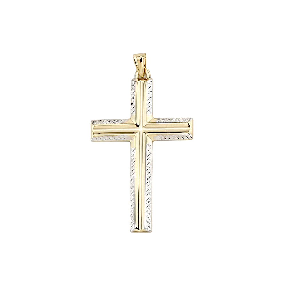 CROIX OR JAUNE 10K - RHODIUM