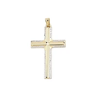 CROIX OR JAUNE 10K - RHODIUM