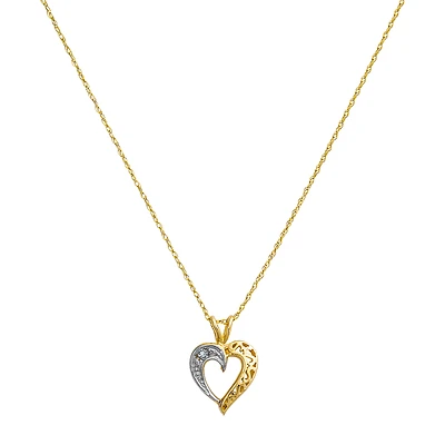 HEART PENDANT IN 10K YELLOW GOLD