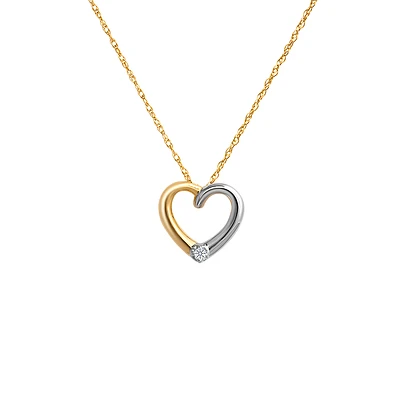 2 TONE 10K GOLD PENDANT