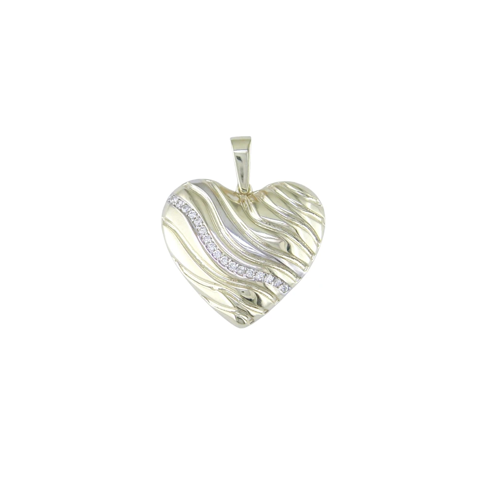 PENDENTIF COEUR EN OR JAUNE 10K