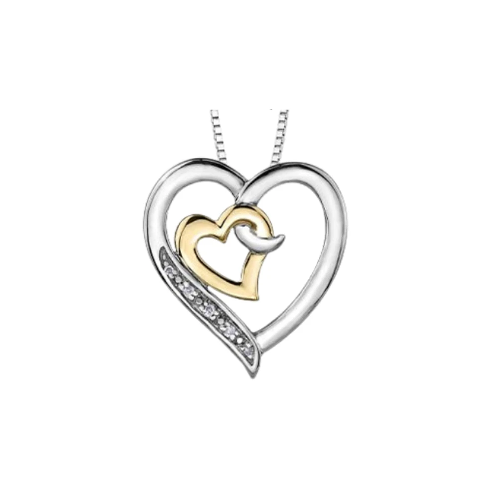 PENDENTIF EN ARGENT ET OR 10K