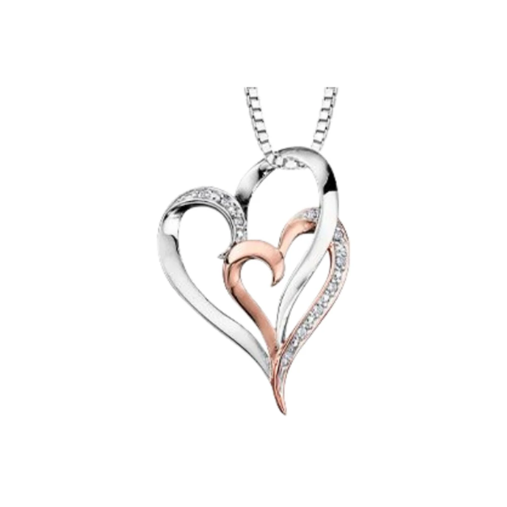 PENDENTIF EN OR DEUX TONS 10K