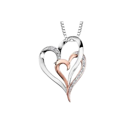 PENDENTIF EN OR DEUX TONS 10K