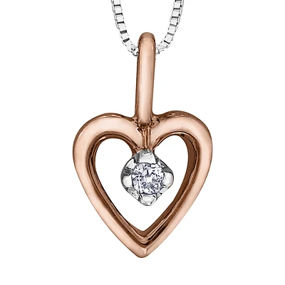 PENDENTIF EN ROSE 10K