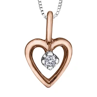 PENDENTIF EN ROSE 10K