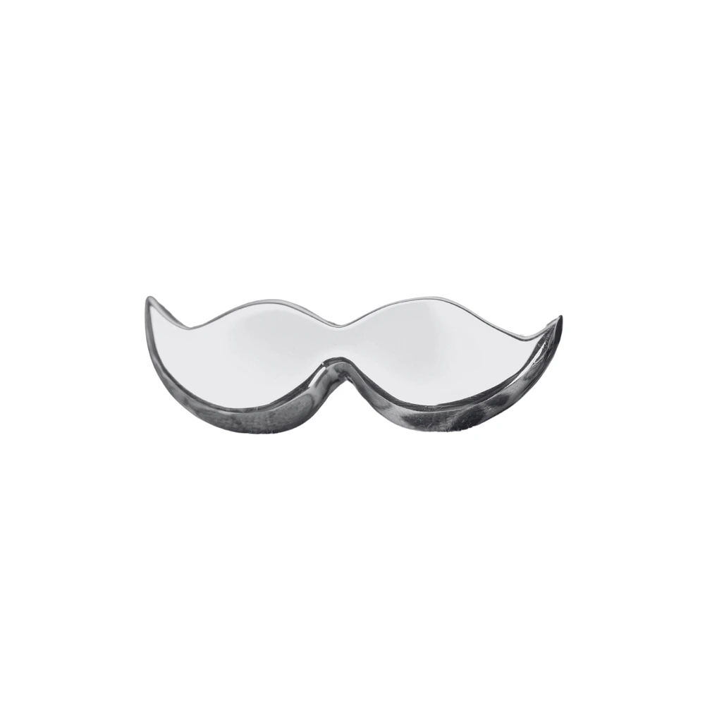 PIN MOUSTACHE OR BLANC 10K