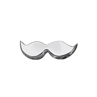 PIN MOUSTACHE OR BLANC 10K