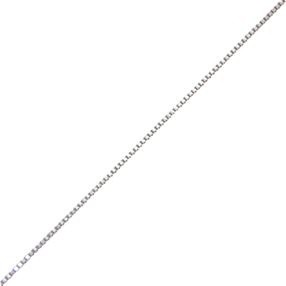 10K WHITE GOLD CHAIN - 16''X0.5MM