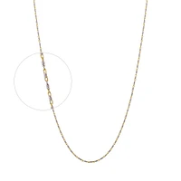 10K 2 TONES GOLD CHAIN – 16’’X1MM