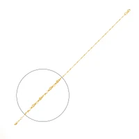 CHAÎNE CHEVILLE EN OR- 10’’X1.5MM
