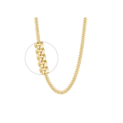 10K YELLOW GOLD CHAIN – 24''X4.5MM