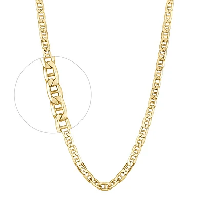 10K YELLOW GOLD CHAIN - 24''X4MM
