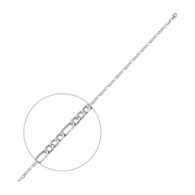 WHITE GOLD BRACELET - 8.5 "X3MM