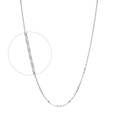 10K WHITE GOLD CHAIN – 18’’X1MM