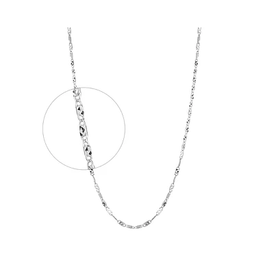 WHITE GOLD BRACELET- 7''X2MM