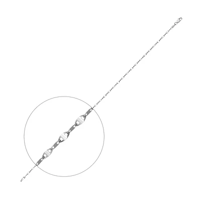 10K WHITE GOLD CHAIN - 10'' X 2MM