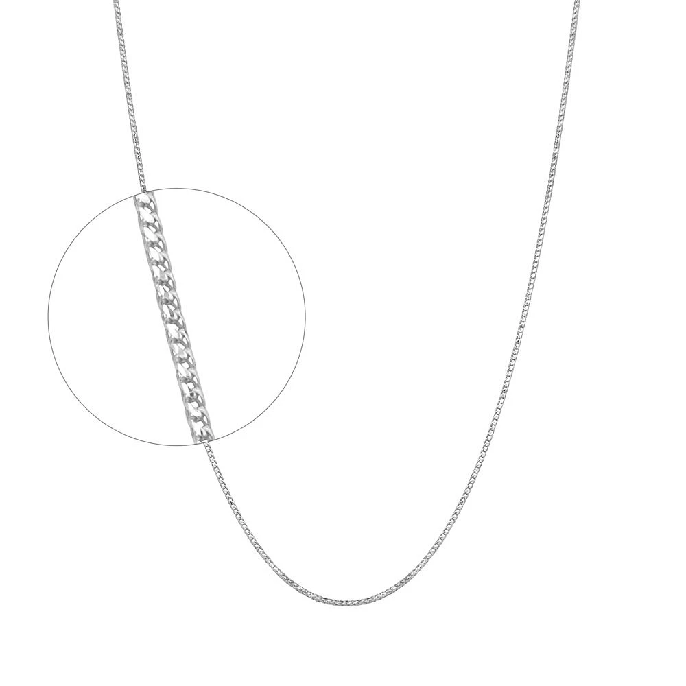 10K WHITE GOLD CHAIN – 20’’X1MM