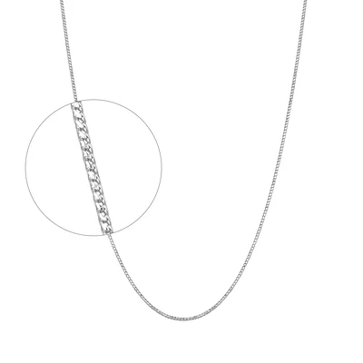 10K WHITE GOLD CHAIN – 20’’X1MM