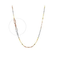 10K 3-TONE GOLD BRACELET – 7’’